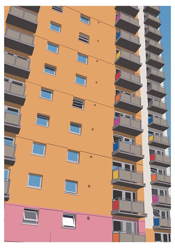 Berry Brow Flats art print